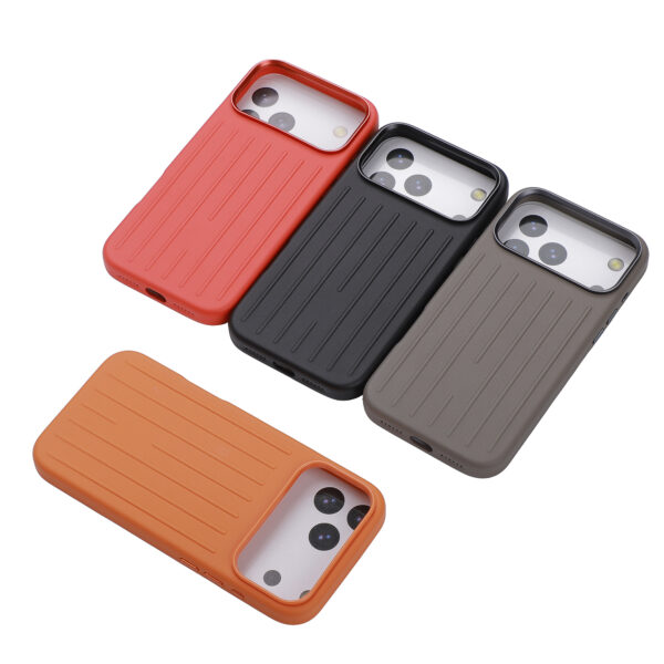 Leather suitcase shell